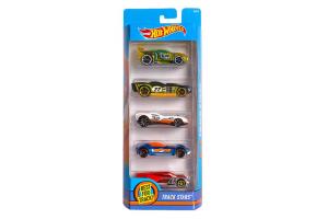 Coleção de carros Hot Wheels B3601/1806 Cartela com 5 carros