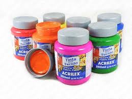 TINTA P/ TECIDO 250 ML FOSCA 501 AZUL TURQUESA ACRILEX UND