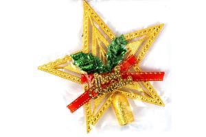 PONTEIRA ESTRELA MERRY CHRISTMAS P/ ARV DE NATAL 10X10CM FUXING UND