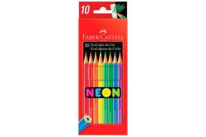 LAPIS DE COR GDE C/10 NEON 120410N FABER UND