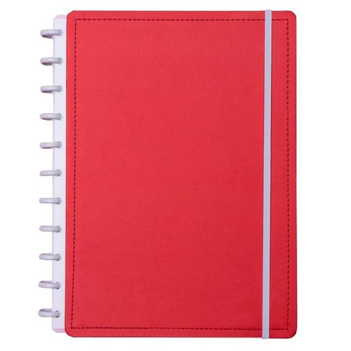Caderno Inteligente Grande capa dura universitário 60 folhas Vermelho Ambras unid.