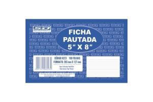 Fichas pautadas N.3 5 X 8 unid.