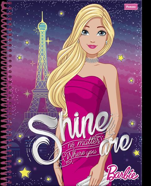 CADERNO UNIVERSITÁRIO BARBIE 8230 ( 96 FOLHAS ) FORONI - UND