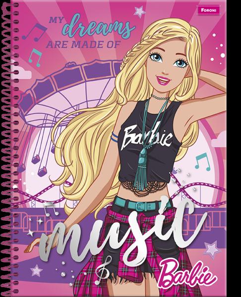 CADERNO UNIVERSITÁRIO BARBIE 8230 ( 96 FOLHAS ) FORONI - UND