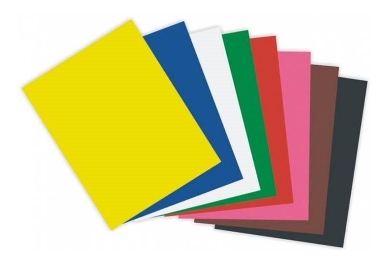 Papel cartolina 50 x 66 150 grs cores sortidas unid.