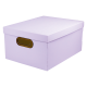 Caixa organizadora média linho serena lilás pastel Dello 2192.LP