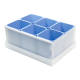 Caixa organizadora de objetos com 06 compartimentos azul claro 2193.B.0004 Dello unid.