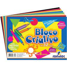 BLOCO CRIATIVO 235 X 325 120GRS 6734 C/ 32 FLS ROMITEC UND