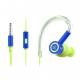 Fone de ouvido Earhook Pulse azul/verde PH223 Multilaser unid.