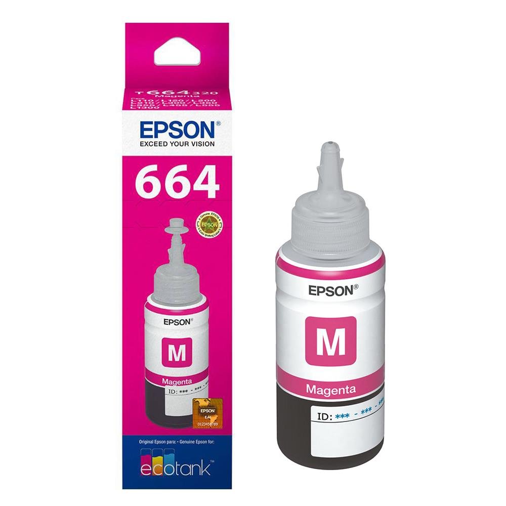 REFIL DE T664320 MAGENTA DE TINTA 70 ML - T664320 P/ IMP. L200/210 MAGENTA EPSON UND