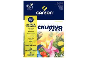 BLOCO CRIATIVO 297 X 420 A-3 120GRS C/ 32 FLS COLORIDO CANSON UND