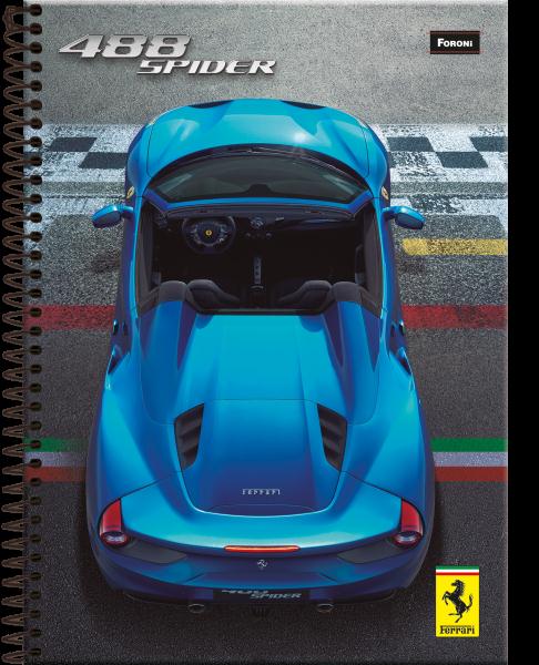 Caderno capa dura universitário 96 folhas Ferrari 8730 Foroni unid.