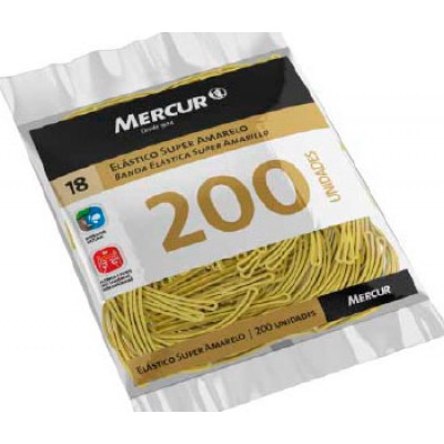 ELASTICO 18 SUPER AMARELO MERCUR PCT 200 UND