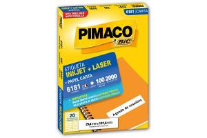 Etiqueta Inkjet e Laser 6181 Pimaco pacote 100 folhas unid.