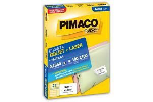 Etiqueta Inkjet e Laser A4 360 Pimaco pacote 100 folhas