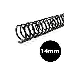 ESPIRAL 14 MM PARA 85 FLS PRETO PCT 100 UND