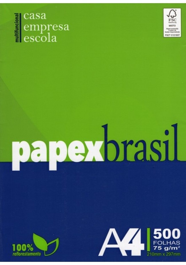Papel Papex 210 x 297 A-A 75grs Pacote com 500 folhas Papex Brasil
