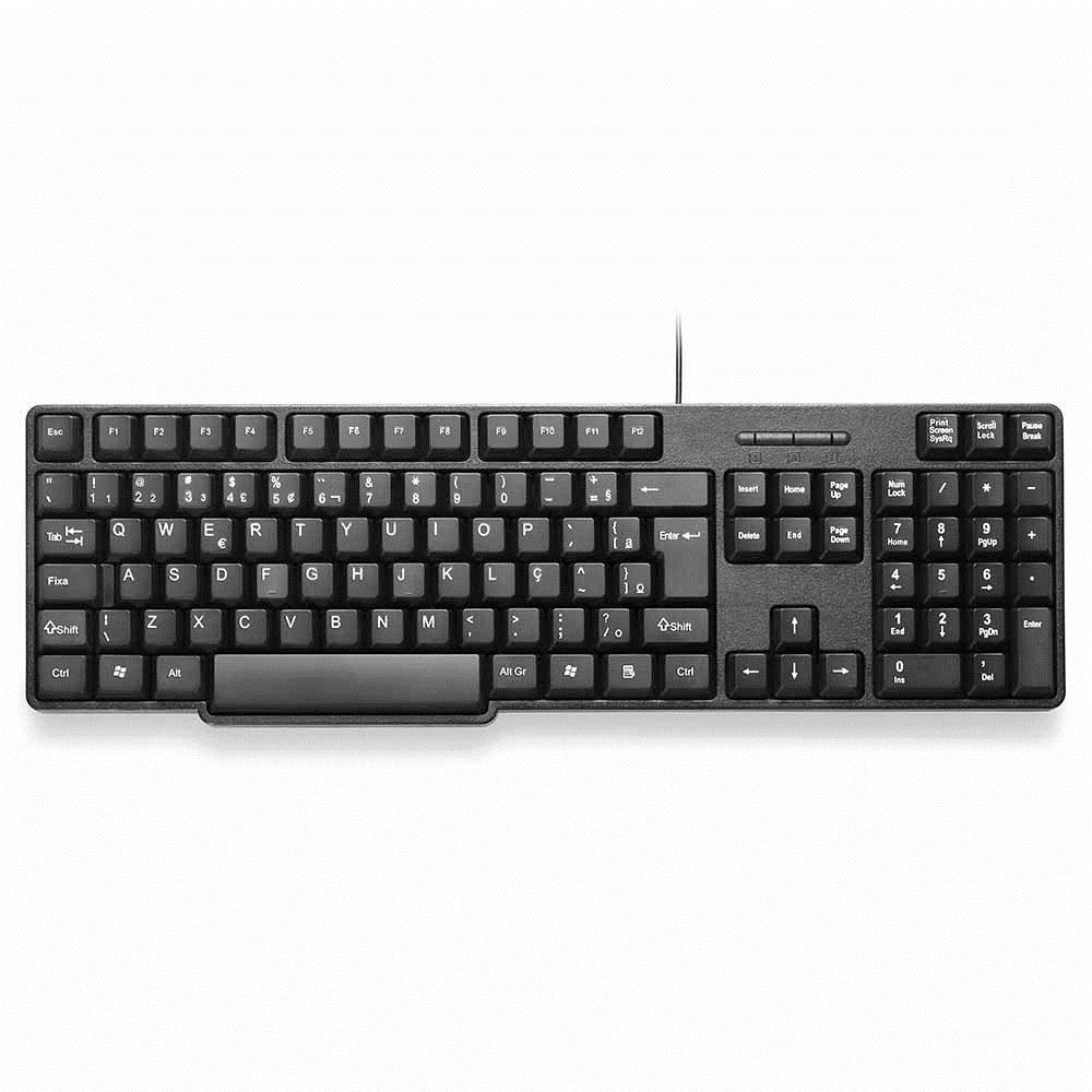 Teclado ABNT Slim USB preto Multilaser TC204 unid.