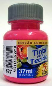 TINTA P/ TECIDO 37 ML FOSCA 527 PINK ACRILEX UND