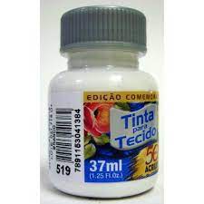 TINTA P/ TECIDO 37 ML FOSCA 519 BRANCO ACRILEX UND