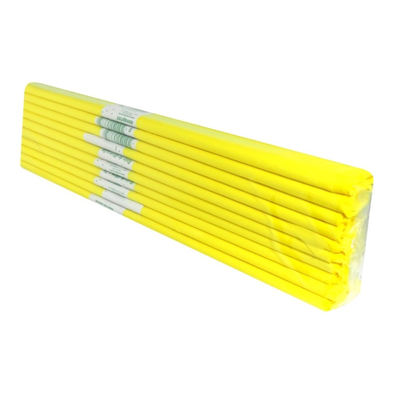 Papel crepom 48cm x 2m Amarelo pacote unid.