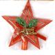 PONTEIRA ESTRELA MERRY CHRISTMAS P/ ARV DE NATAL 10X10CM FUXING UND