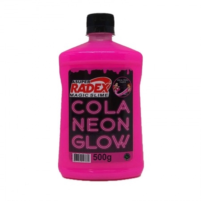 Cola glow slime 500 grs neon 7308 rosa Radex