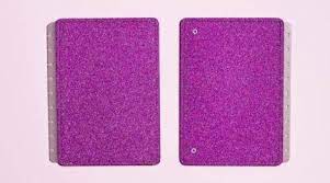 CAPA E CONTRACAPA PARA CADERNO INTELIGENTE A-5 CICA2055 ( GLITTER PINK ) UND - AMBRAS