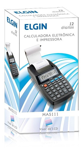 CALCULADORA DE MESA ELETRONICA C/ IMPRESSAO 12 DIGITOS MA 5111 ELGIN UND