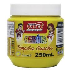 TINTA GUACHE 250 ML AMARELO RADEX UND