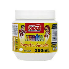 TINTA GUACHE 250 ML BRANCA RADEX UND