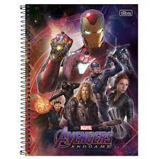 CADERNO C/D UNIV. 1 X 1 80 FLS AVENG GAME 31814 TILIBRA UND