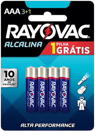 PILHA ALCALINA PALITO AAA 20324 RAYOVAC CT 04 UND-
