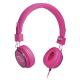 Fone de ouvido com microfone HeadFun rosa Multilaser PH088 unid.