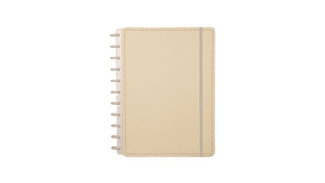Caderno Inteligente A5 capa dura universitário 60 folhas Amarelo pastel Ambras