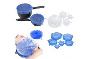 Conjunto Tampas Herméticas silicone com 6 peças Fratelli unid.