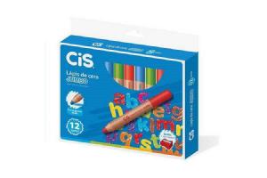 Lápis de cera Jumbo cores CIS caixa com 12 unid.