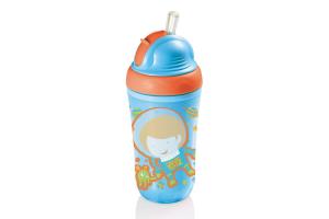 Copo térmico com canudo silicone Cool azul MultiKids Baby BB034 unid.