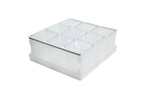 Caixa organizadora de objetos com 09 compartimentos Cristal Dello 2194.H unid.