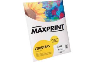 Etiqueta Inkjet e Laser 6184 com 06 etiquetas folhas MaxPrint pacote com 100 folhas