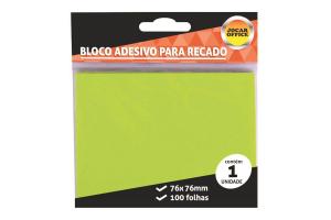 Bloco anotações 76 x 76 100 folhas Jocar Office 91119 verde Leonora unid.