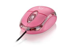 Mouse 3 botões 800 DPI Óptico rosa Multilaser MO002 unid.