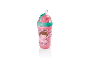 Copo térmico com canudo silicone Cool rosa MultiKids Baby BB035 unid.