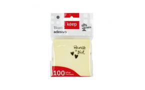 BLOCO ANOTACOES 75 X 75 100 FLS FLS EI018 AMARELO KEEP UND