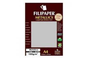 PAPEL FILIPAPER A-4 180 GRS METALICO PRATA FILIPERSON PCT 15 FLS