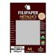 PAPEL FILIPAPER A-4 180 GRS METALICO PRATA FILIPERSON PCT 15 FLS