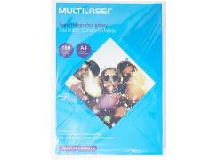 PAPEL FOTOGRAFICO GLOSSY BRILHO 180 GRS PE031 MULTILASER PCT 50 FLS