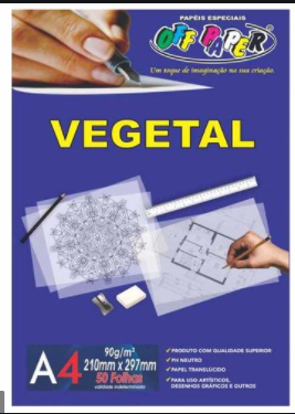 PAPEL VEGETAL A4 210 X 297 90GRS MENNO PCT 10 FLS