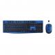 KIT TECLADO E MOUSE S/ FIO 2,4 GHZ USB TC246 AZUL MULTILASER