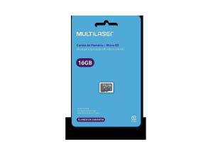 Cartão de memória 16GB micro SD MC143 Multilaser 
